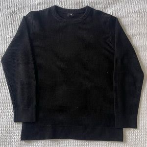 Black Knit Crewneck Sweater - Size M